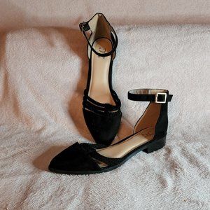 JC black sandal pointy toe suede size 9.5
